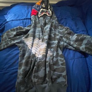Dark blue bape hoodie